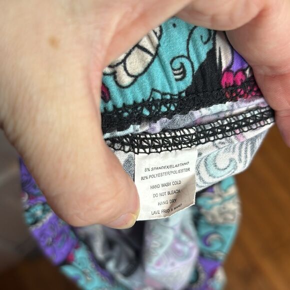 Women’s Colorful Multicolored Dio de Los Muertos Sugar Skull Leggings OS - Picture 4 of 6